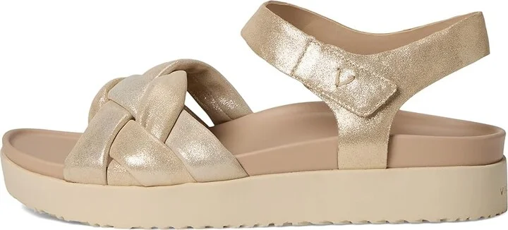 VIONIC Rosa Strappy Sandals Women's Wedge Shoes Gold Leather : 11 M - Image 6