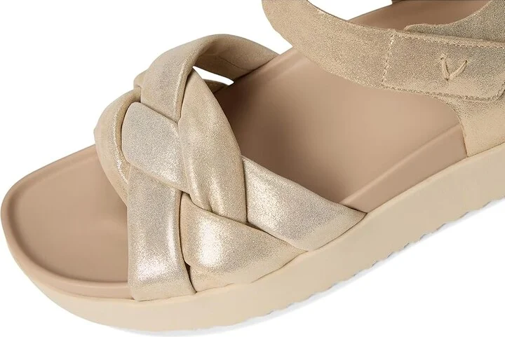 VIONIC Rosa Strappy Sandals Women's Wedge Shoes Gold Leather : 11 M - Image 7