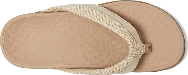 VIONIC Shore Women's Slippers Beige/Gold Leather/Canvas : 8 M - Image 2