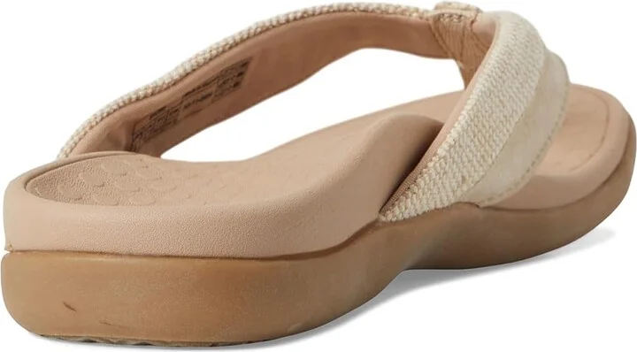 VIONIC Shore Women's Slippers Beige/Gold Leather/Canvas : 8 M - Image 4