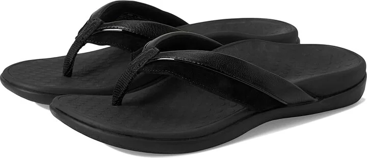 VIONIC Shore Women's Slippers Black Suede : 9 M, Leather