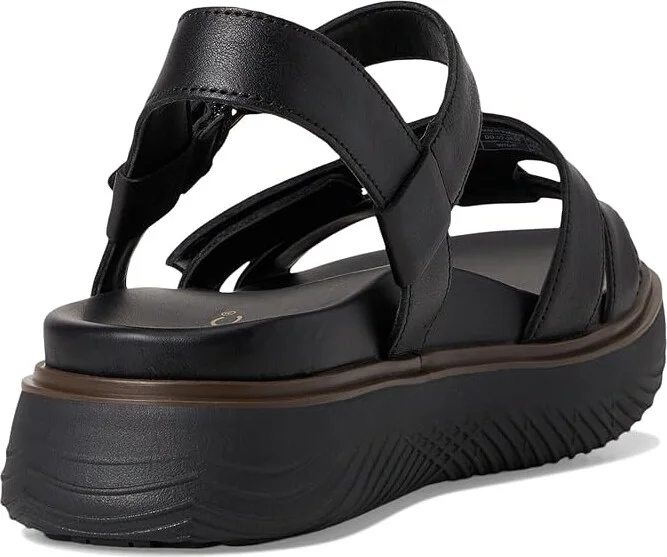 VIONIC Solana Slingback Sandals Women's Wedge Shoes Black Leather : 8 M - Image 4