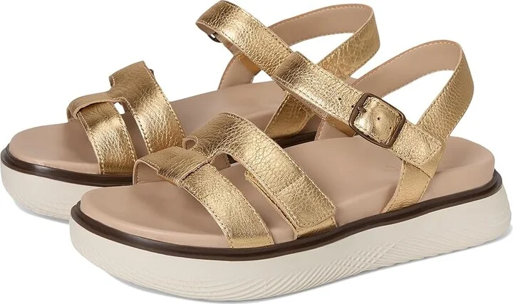 VIONIC Solana Slingback Sandals Women's Wedge Shoes Gold Metallic : 8.5 M