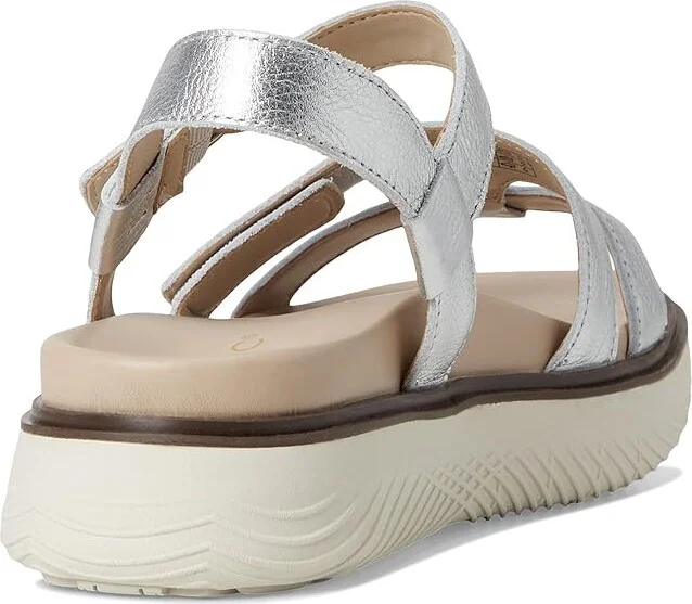 VIONIC Solana Slingback Sandals Women's Wedge Shoes Silver Metallic : 8.5 M - Image 4