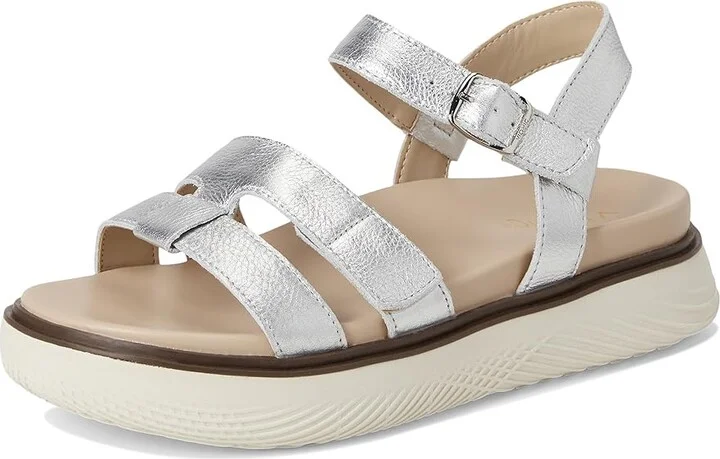 VIONIC Solana Slingback Sandals Women's Wedge Shoes Silver Metallic : 8.5 M - Image 5