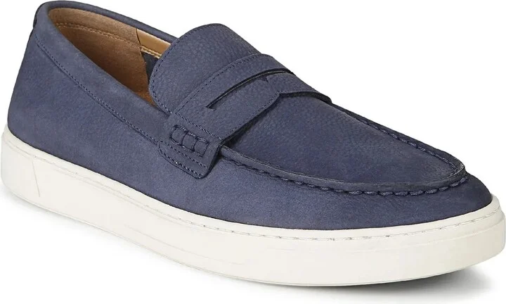Navy Nubuck Leather