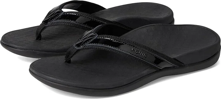 VIONIC Tide II Women's Sandals Black : 6 M, Leather/Synthetic