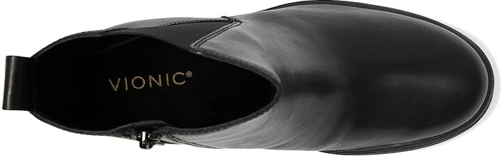 VIONIC Truckee Booties Women's Boots Black Leather : 7.5 M, Leather/Rubber - Image 2