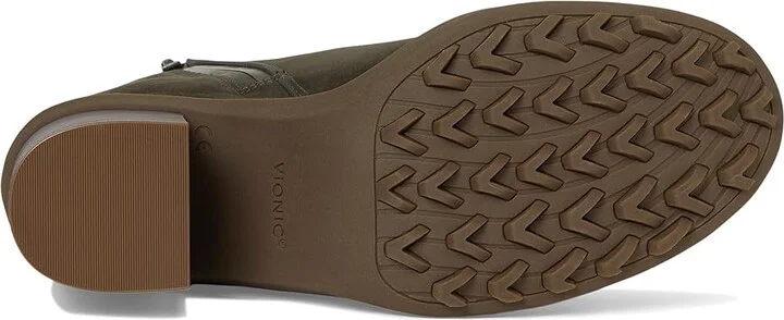 VIONIC Truckee Booties Women's Boots Dark Khaki/Green Nubuck : 9 W, Leather/Rubber - Image 3