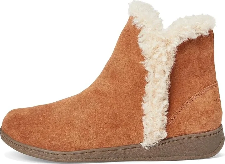 VIONIC Unwind Bootie Booties Women's Slippers Tan Suede : 5 M, Microfiber/Rubber/Shearling - Image 6