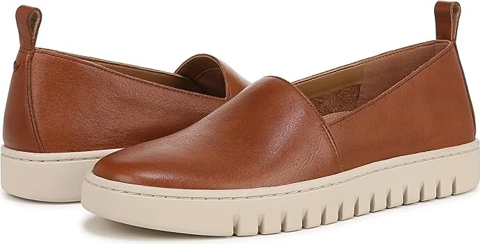 VIONIC Uptown A-Line Women's Flat Shoes Tan Leather : 8 W