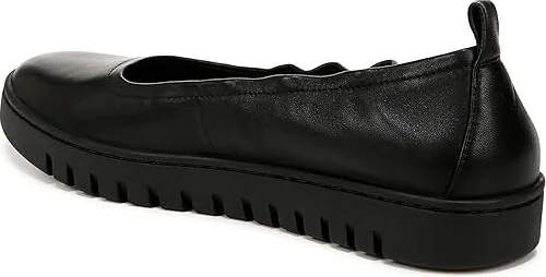 VIONIC Uptown Ballet Slip-ons Women's Flat Shoes Black Leather : 6 W - Image 4