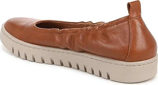 VIONIC Uptown Ballet Slip-ons Women's Flat Shoes Tan Brown Leather : 11 M - Image 4