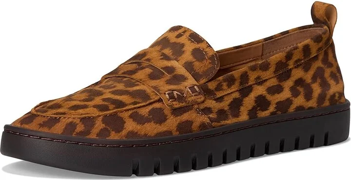 VIONIC Uptown Loafer/Moc Shoes Women's Shoes Tan Leopard Suede Leather : 8 W - Image 5