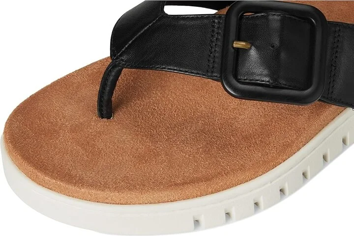 VIONIC Uptown Marin Women's Wedge Shoes Black Leather : 5 W - Image 7