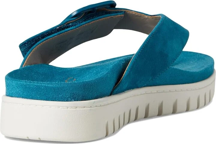 VIONIC Uptown Marin Women's Wedge Shoes Celestial Teal Nubuck : 9 M, Leather - Image 4