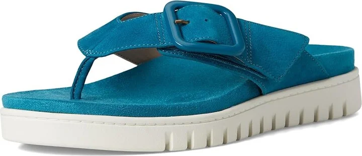 VIONIC Uptown Marin Women's Wedge Shoes Celestial Teal Nubuck : 9 M, Leather - Image 5