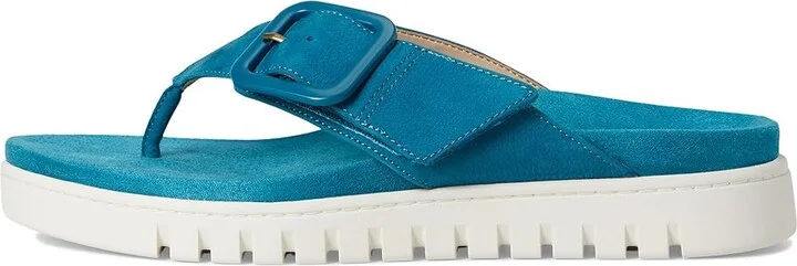 VIONIC Uptown Marin Women's Wedge Shoes Celestial Teal Nubuck : 9 M, Leather - Image 6