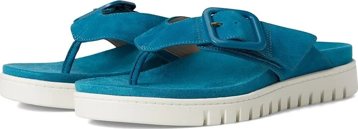 VIONIC Uptown Marin Women's Wedge Shoes Celestial Teal Nubuck : 9 M, Leather