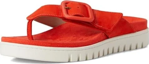 VIONIC Uptown Marin Women's Wedge Shoes Cherry Tomato Nubuck : 9 W, Leather - Image 5
