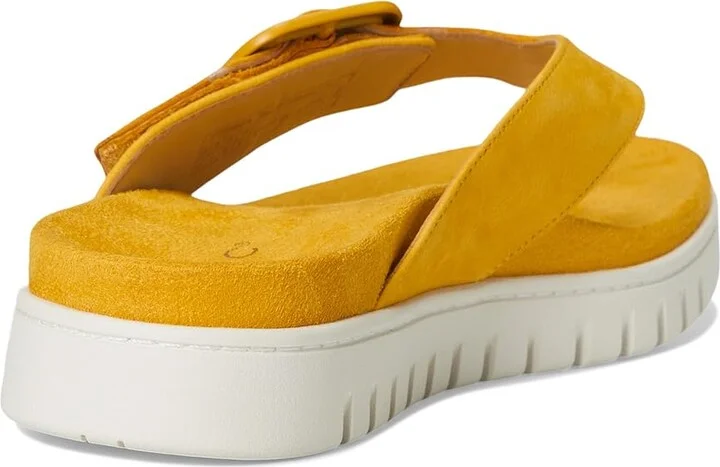 VIONIC Uptown Marin Women's Wedge Shoes Daffodil Nubuck : 8 W, Leather - Image 4