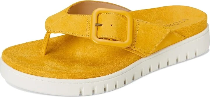 VIONIC Uptown Marin Women's Wedge Shoes Daffodil Nubuck : 8 W, Leather - Image 5