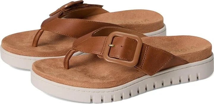 VIONIC Uptown Marin Women's Wedge Shoes Tan Leather : 11 W