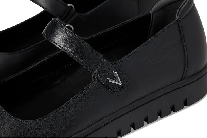 VIONIC Uptown Mary Jane Women's Flat Shoes Black Leather : 9 M, Suede - Image 7