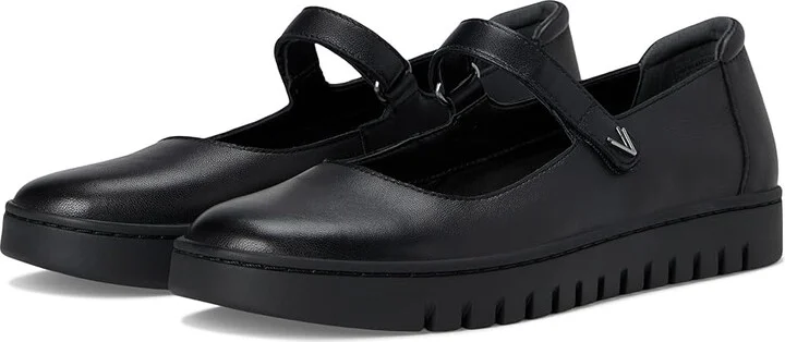 VIONIC Uptown Mary Jane Women's Flat Shoes Black Leather : 9 M, Suede