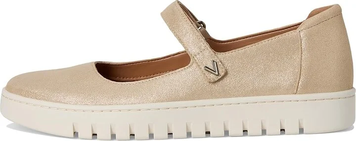 VIONIC Uptown Mary Jane Women's Flat Shoes Gold Suede : 12 M - Image 6