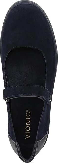 VIONIC Uptown Mary Jane Women's Flat Shoes Navy Blazer Suede : 9.5 M - Image 2