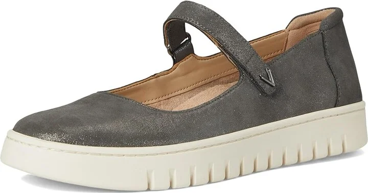 VIONIC Uptown Mary Jane Women's Flat Shoes Silver Suede : 11 M - Image 5