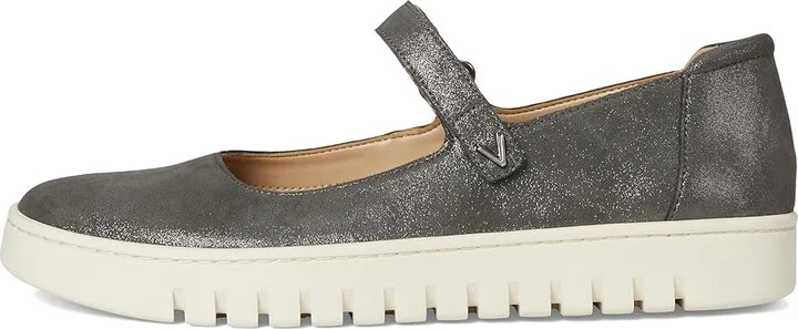 VIONIC Uptown Mary Jane Women's Flat Shoes Silver Suede : 11 M - Image 6