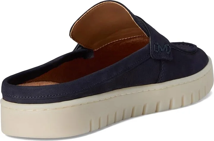 VIONIC Uptown Mule 2 Women's Flat Shoes Navy : 8.5 W, Leather - Image 4