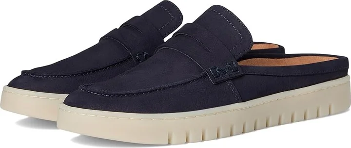 VIONIC Uptown Mule 2 Women's Flat Shoes Navy : 8.5 W, Leather