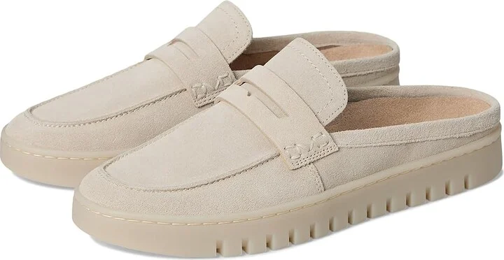 VIONIC Uptown Mule 2 Women's Flat Shoes Parchment : 6 M, Leather