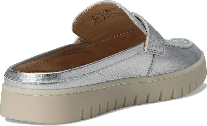 VIONIC Uptown Mule 2 Women's Flat Shoes Silver : 9.5 W, Leather - Image 4