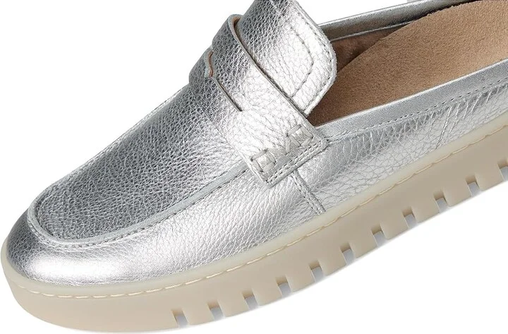 VIONIC Uptown Mule 2 Women's Flat Shoes Silver : 9.5 W, Leather - Image 7