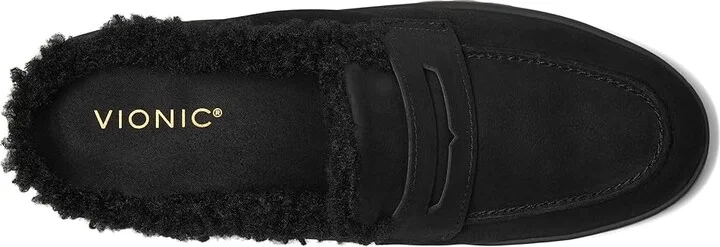 VIONIC Uptown Mule Mules Women's Slippers Black Nub Leather : 6.5 M - Image 2