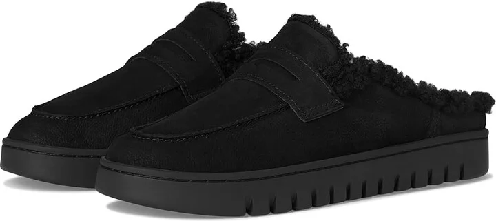 VIONIC Uptown Mule Mules Women's Slippers Black Nub Leather : 6.5 M