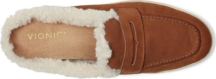 VIONIC Uptown Mule Mules Women's Slippers Brandy Nubuck Leather : 9.5 M - Image 2