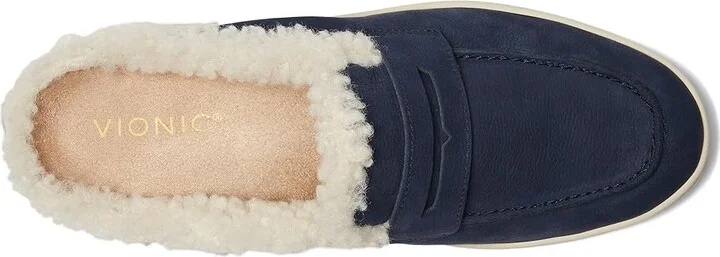 VIONIC Uptown Mule Mules Women's Slippers Peacoat Nubuck Leather : 7 M - Image 2