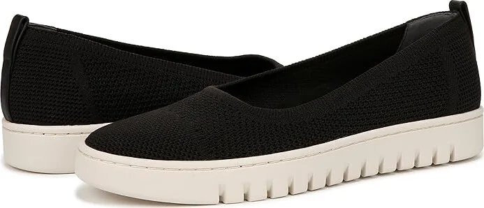 VIONIC Uptown Skimmer Knit Slip-ons Women's Flat Shoes Black Fabric : 7 M, Leather/Microfiber/Polyester