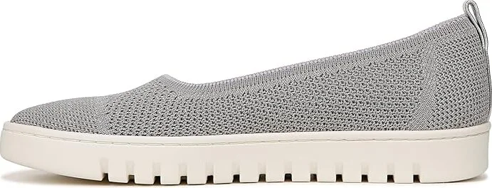 VIONIC Uptown Skimmer Knit Slip-ons Women's Flat Shoes Light Grey Fabric : 11 W, Leather/Microfiber/Polyester - Image 5