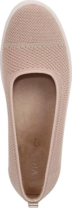 VIONIC Uptown Skimmer Knit Slip-ons Women's Flat Shoes Light Pink Fabric : 8.5 M, Leather/Microfiber/Polyester - Image 2