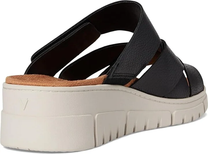 VIONIC Uptown Sunset Women's Wedge Shoes Black Leather : 8 W - Image 4