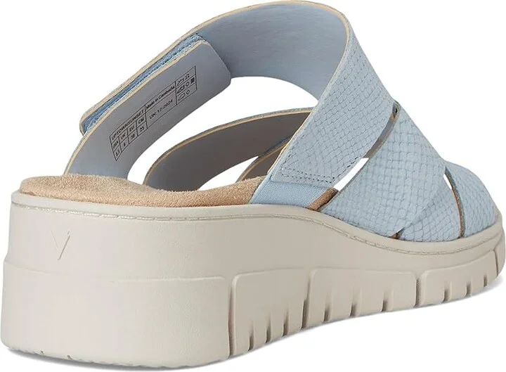 VIONIC Uptown Sunset Women's Wedge Shoes Blue Mist Nubuck : 10 W, Leather - Image 4