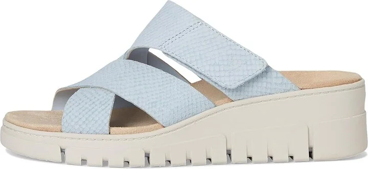 VIONIC Uptown Sunset Women's Wedge Shoes Blue Mist Nubuck : 10 W, Leather - Image 6