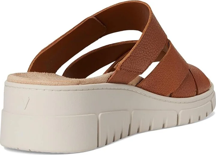 VIONIC Uptown Sunset Women's Wedge Shoes Brown Leather : 6 W - Image 4