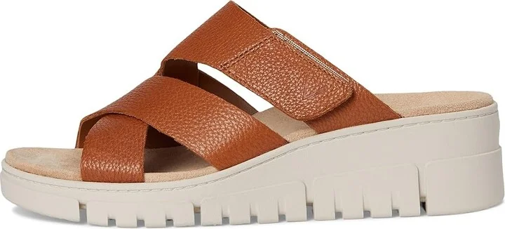 VIONIC Uptown Sunset Women's Wedge Shoes Brown Leather : 6 W - Image 6